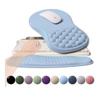 Kuosgm 2-en-1 ergonomique won onde de monnaies d' l ve de clavier de clavier repos et massage bulge tampon de souris poignet support coussin mous
