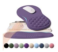 Kuosgm 2-en-1 ergonomique won onde de monnaies d' l ve de clavier de clavier repos et massage bulge tampon de souris poignet support coussin mous