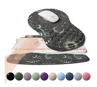 Kuosgm 2-en-1 ergonomique won onde de monnaies d' l ve de clavier de clavier repos et massage bulge tampon de souris poignet support coussin mous