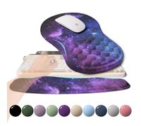 Kuosgm 2-en-1 ergonomique won onde de monnaies d' l ve de clavier de clavier repos et massage bulge tampon de souris poignet support coussin mous