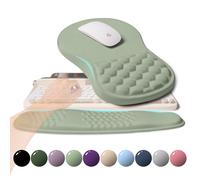 KUOSGM Ensemble ergonomique 2 en 1 avec repose-poignet et clavier de massage avec pente de renflement et tapis de souris, coussin de support de p