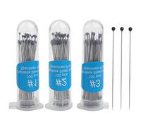 Kuou Lot de 300 épingles à spécimen en acier inoxydable pour dissection d'entomologie et collections de papillons (tailles 1, 2, 3, chaque taille 100 pièces)