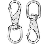 Kupink 2 Pièces Crochets avec Émerillon pour Collier Crochet avec Émerillon Mousqueton à Oeil Pivotant pour Collier de Chien Seau Hamac