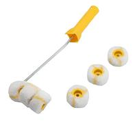 KUPOO Rouleau de peinture pour tuyaux avec cadre, recharge de peinture de tuyau, kit de rouleau intelligent pour peindre des tuyaux, des tubepoles, des barres d'acier et des surfaces incurvées