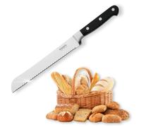 Kuppels Couteau à Pain Solid à Bord ondulé, Lame de 20 cm, très Tranchant et Tranchant, Poli et Inoxydable, Manche Ergonomique, Couteau à Pain, Lame dentelée