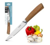 Kuppels Couteau universel en bois, longueur de la lame 12 cm, extrêmement tranchant, couteau avec manche en bois d'acacia, inoxydable, couteau à légumes couteau à viande couteau à fruits
