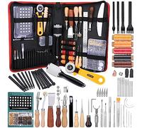 Kuppt kit cuir, kit couture cuir - Outils de Travail, poincon cuirs, Rivets, Tapis de Découpe Groover et Sac de Rangement