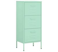 KUPTYERFG Armoire de rangement, commode, en acier, vert menthe, 42,5 x 35 x | Commode compacte en acier pour le salon et le bureau avec pieds réglables et tiroirs lisses.