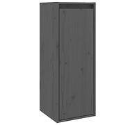 KUPTYERFG Armoire murale grise 30 x 30 x 80 cm en pin massif | Meuble flottant moderne en bois véritable pour salon et couloir - Idéal comme armoire suspendue peu encombrante ou meuble TV.