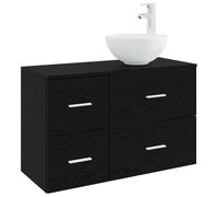 KUPTYERFG Ensemble de meubles de salle de bain - 2 pièces - Meuble lavabo | Ensemble de meubles de salle de bain flexibles en bois avec 3 tiroirs et forets pour un montage personnalisé dans la salle de