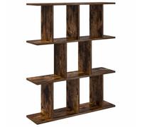 KUPTYERFG Étagère murale en chêne fumé - 80 x 20 x 96 cm | Étagère suspendue peu encombrante avec 11 compartiments pour le salon et le couloir, étagère stable pour la décoration et les