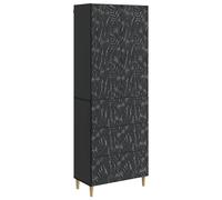 KUPTYERFG Lot de 2 armoires en bois - Noir - 66 x 34,5 x 90 cm | Ensemble de meubles polyvalent composé d'une commode et d'une armoire murale pour un rangement optimal. Parfait pour le
