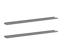 KUPTYERFG Lot de 2 étagères murales flottantes en MDF - Gris - 115 x 9 x 3 cm