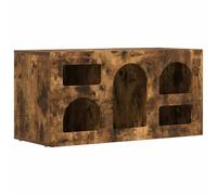 KUPTYERFG Meuble TV en chêne fumé 80 x 35 x 40 cm | Meuble TV compact à 5 compartiments pour le salon et la chambre à coucher, offre un espace de rangement pratique pour les