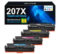 KUPYLM 207X 207A Cartouche de Toner Compatible pour HP 207X 207A pour HP Color Laserjet Pro MFP M283fdw M283fdn M282nw M255dw M255nw W2210A W2210X W2211X W2212X W2213X Noir Cyan Jaune Magenta Lot de 4