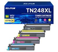 KUPYLM TN248 TN248XL Cartouche de Toner TN248XL Compatible pour Brother TN248 TN248XL TN-248XL pour Brother MFC-L3760CDW MFC-L3740CDW DCP-L3560CDW DCP-L3520CDWE MFC-L3740CDWE (4-Pack, avec Puce)