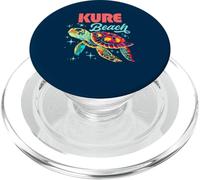 Kure Beach NC Artistic Sea Turtle Retro PopSockets PopGrip pour MagSafe