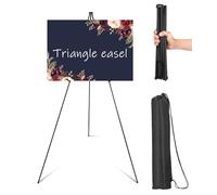 Kureny Chevalet d'artiste Télescopique, 160cm, Mariage, Studio, Intérieur/Extérieur (Noir)