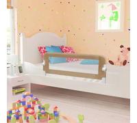 KUREOVDG Barrière de lit pliable en polyester pour petite taille Taupe 120 | Polyester lavable, tube en métal, pliable, pour matelas de 10 à 20 cm, montage facile