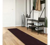 KUREOVDG Marsa Tapis de couloir en polyester PVC antidérapant Anthracite 50 | Design moderne, silhouette fine, fibres robustes, polyvalent pour le couloir et la chambre à coucher