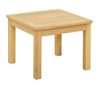 KUREOVDG Table basse en bois d'acacia massif 45 x 45 x 36 cm, table d'appoint claire pour jardin et salon, table de jardin stable avec grain naturel, idéale pour terrasse ou piscine