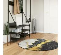 KUREOVDG Tapis rond lavable en velours multicolore Ø 120 cm | Velours lavable en machine, insonorisant, résistant, motif multicolore, diamètre 120 cm