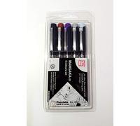 Kuretake CNM-01/5V Kit de peinture en plastique, différentes couleurs, 8,6 x 18,5 x 2 cm