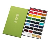 Kuretake Coffret d'aquarelles Gansai Tambi, 36 couleurs, fabriqué au Japon