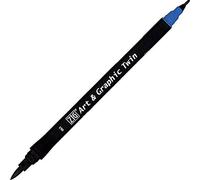 Kuretake Feutre aquarelle - Ton bleu - N° 63 - Double pointe - ZIG