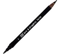 Kuretake Feutre aquarelle - Ton marron - N° 76 - Double pointe - ZIG