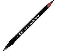 Kuretake Feutre aquarelle - Ton rouge - N° 260 - Double pointe - ZIG