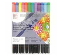 Kuretake Feutre Zig ArtetGraphic 12 Coloris vifs - Zig