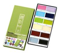 Kuretake GANSAI TAMBI - Lot de 12 peintures aquarelles de qualité professionnelle pour artistes et artisans, certifié AP, pour adultes, fabriqué au Japon, MC20/12V/NW