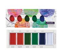 Kuretake Gansai Tambi Lot de 3 5 couleurs granuleuses pour calligraphie, illustrations, lettrage au pinceau, Fineart et plus encore, couleur d'encre noire Sumi, fabriquée au Japon