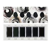Kuretake Gansai Tambi SUMI - Lot de 6 couleurs de peinture aquarelle, idéal pour la calligraphie, les illustrations, le lettrage au pinceau, Fineart et plus encore, couleur d'encre noire Sumi