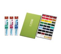 Kuretake Gansai Tambi Water Colors, 36-Color Set (36 Couleurs avec 3stylo-pinceau(S,M,L))