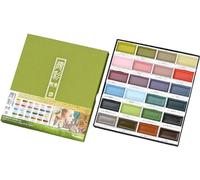 Kuretake GANSAI Tambi Watercolor set, Aquarelle Lot de 24 couleurs II, Art nouveau colors, Gouache, MC20/24/NW