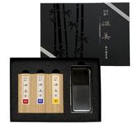 Kuretake SAIBOKU SHIMBI 3 colors and GLASS INKSTONE Set, Japanese-style paintings, Japanese Traditional Calligraphy, Lettering and Drawing, Made in Japan, AK8/3VGA