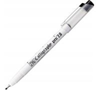 Kuretake Zig (2mm) Noir Medium Oblique Pointe italique de calligraphie Manuscript musique Bold Script Lot de 1 mm)