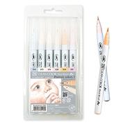 Kuretake Zig Clean Color Real Brush Ensemble de 6 Couleurs pour Portraits
