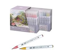 Kuretake Zig Clean Color Real Brush Set de 120 Couleurs, Aquarelle Brush Pen Stylo Japonais, RB-6000AT/120V