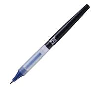 Kuretake Zig Cocoiro Stylo de marquage rechargeable, avec pointe pinceau flexible extrafine, encre noire, fabriqué au Japon (recharge, bleu roi)