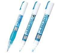 KURETAKE ZIG CORPORATION Zig Lot de 3 stylos à colle 2 voies à presser et rouler, pointe fine et pointe biseautée, taille unique