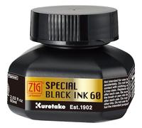Kuretake Zig Encre noire spéciale 60 ml pour stylo à tremper, pinceau, dessin, calligraphie, illustration, lettrage, pour professionnels, artistes, manga, fabriquée au Japon