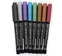 Kuretake Zig Fudebiyori Lot de 8 couleurs métallisées