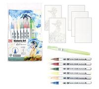 Kuretake ZIG Historic Art - Aquarelle avec Claude Monet - Lot de 6 couleurs, pour illustration du Mois mondial de l'aquarelle, beaux-arts, dessin, lettrage, certifié AP, fabriqué au Japon (CLAUDE