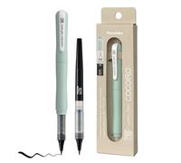 Kuretake ZIG Letter Pen COCOIRO Body with Black Ink Refill - Flexible Extra Fine Brush Tip - Refillable Brush Pen for Calligraphy, Hand Lettering, Illustration - Made in Japan (HAZE BLUE, Black)
