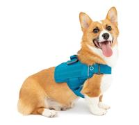 Kurgo Harnais de Sécurité RSG Townie pour Chien, Compatible Molle, Ajustable, Bandes réfléchissantes, Bleu, Taille S