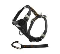 Kurgo Harnais pour Chien Tru-Fit, Accessoire Chien pour la Promenade, Clip Avant pour entraîner Son Chien à ne Pas Tirer & Ceinture de sécurité pour Voiture, Noir, XL