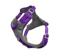 Kurgo Journey Air Dog Harness - Secure Fit for Active Dogs - Padded Chest - Lightweight Ripstop Fabric - Breathable Mesh - Reflective Trim - Back Assist Handle - Purple - X-Large